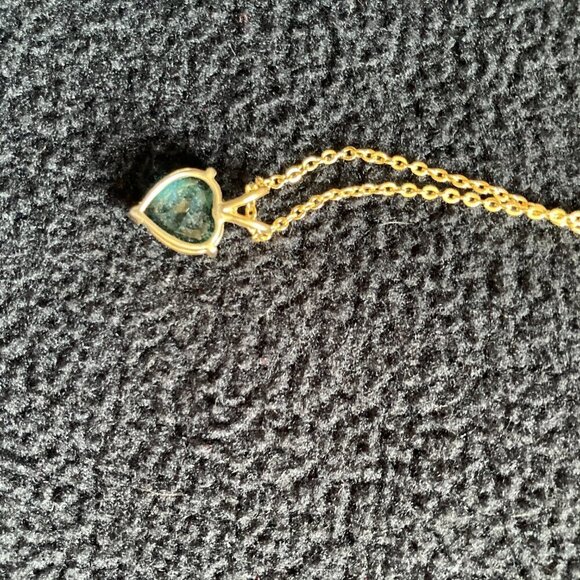 Faux Topaz Heart Necklace, Beautiful - Picture 4 of 7